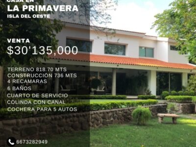 Casa en La Primavera (Isla del Oeste), Culiacán