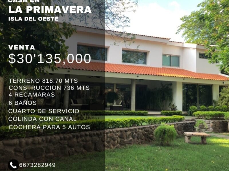 Casa en La Primavera (Isla del Oeste), Culiacán